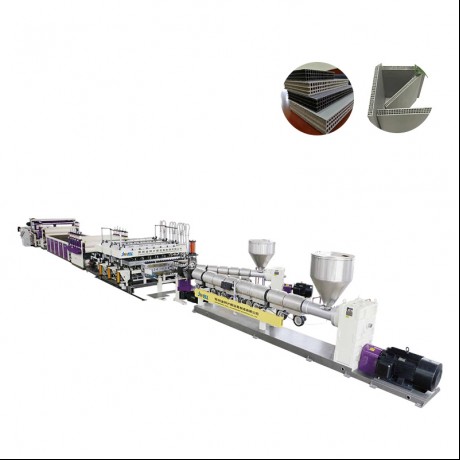 PP Hollow Building Template Board One Mold Double Out Extrusion Line
