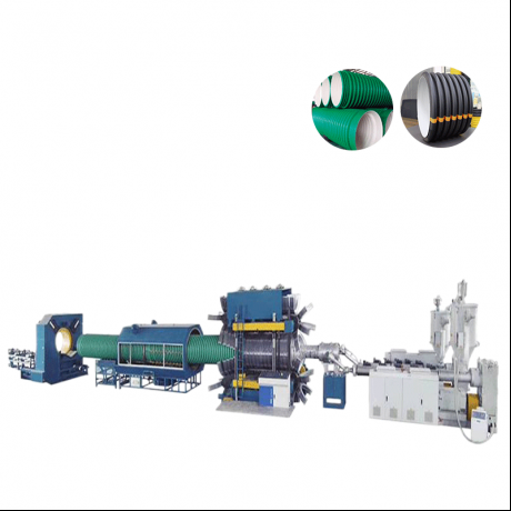 HDPE,PP Κατακόρυφος Τύπος Κυματοειδούς Σωλήνα διπλού τοιχώματος και γραμμή εξώθησης σωλήνων με ραβδώσεις PVC