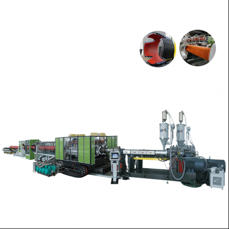 HDPE / PP / PVC Οριζόντιος Τύπος Διπλός τοίχος κυματοειδής σωλήνας εξώθησης